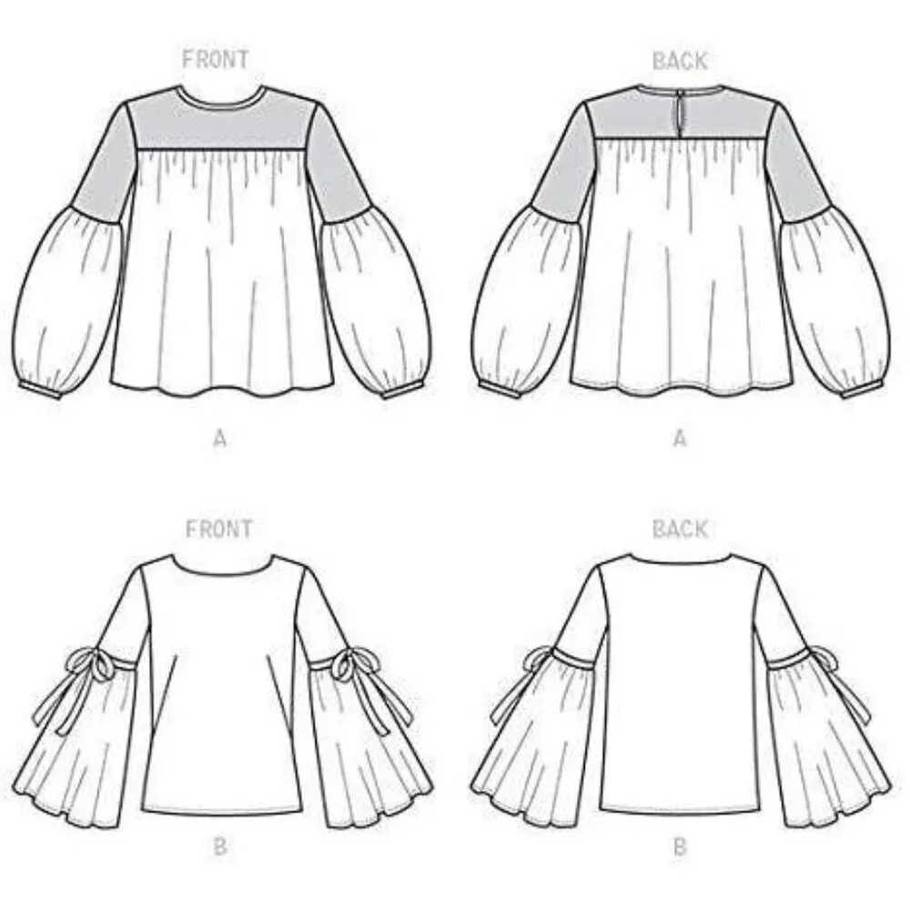 Butterick Lisette B6561 Womens Sewing Pattern Loose-Fit Tops‎ Sizes 6-14